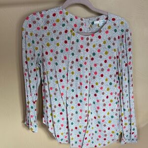 Women's Boden Multicolor Polka Dot Blouse - 8